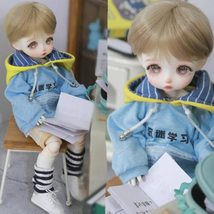 樹脂粘土ベビー　、ドール　男の子 樹脂粘土ベビー ミニチュア 赤ちゃん ポンポン付き帽子の男の子